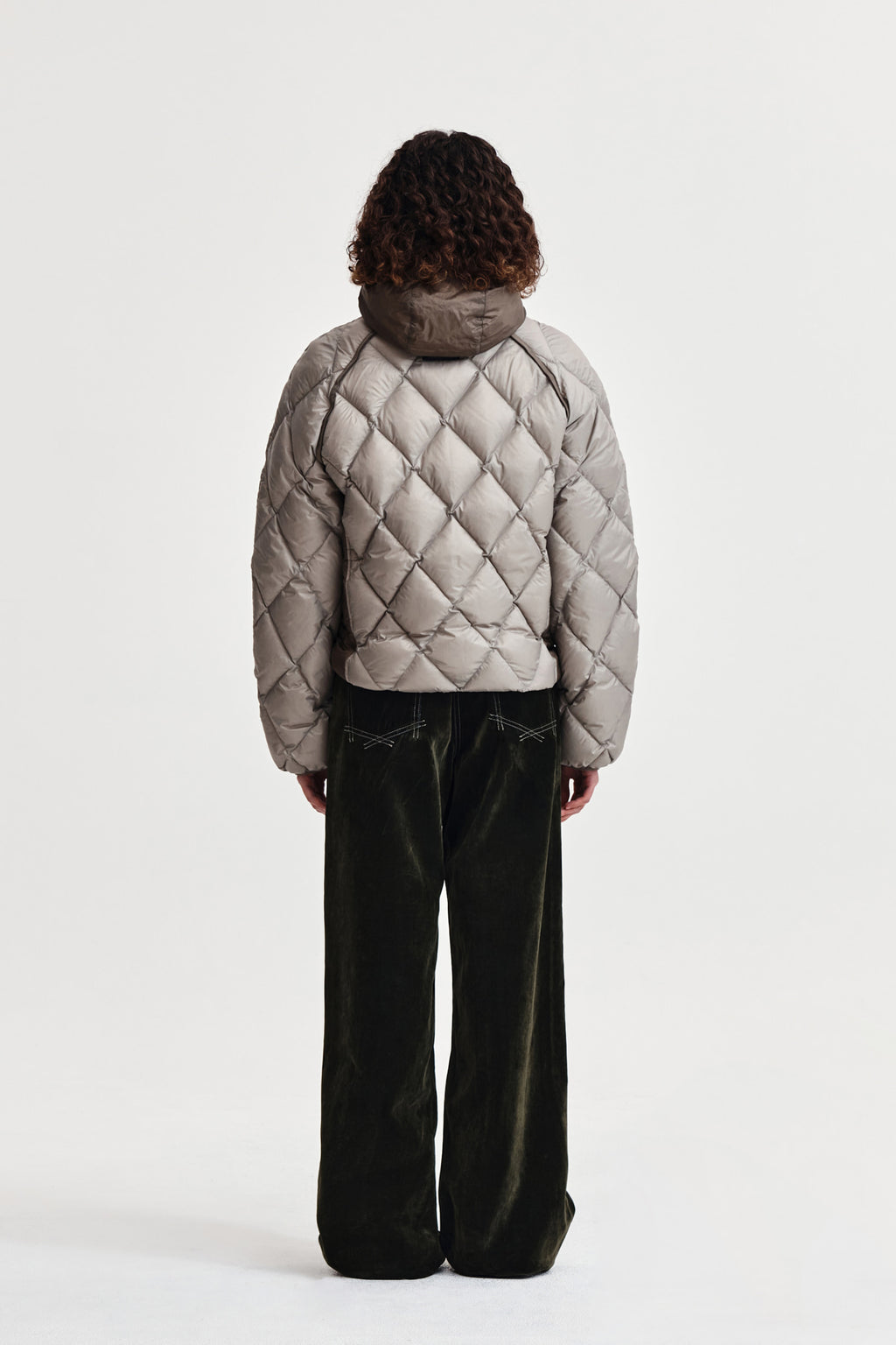 Matin Kim - Quilting Hoody Lightweight Jumper (Beige) product image 7 | TRAB K-Fashion Australia