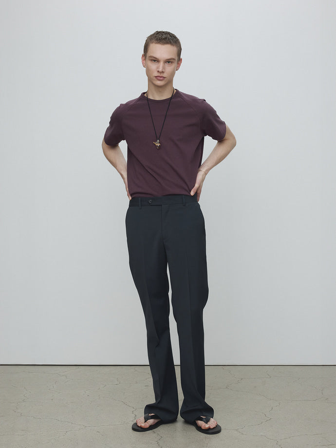 Tonywack - Raw Edge Washed T-Shirt (Burgundy) product image 1 | TRAB K-Fashion Australia