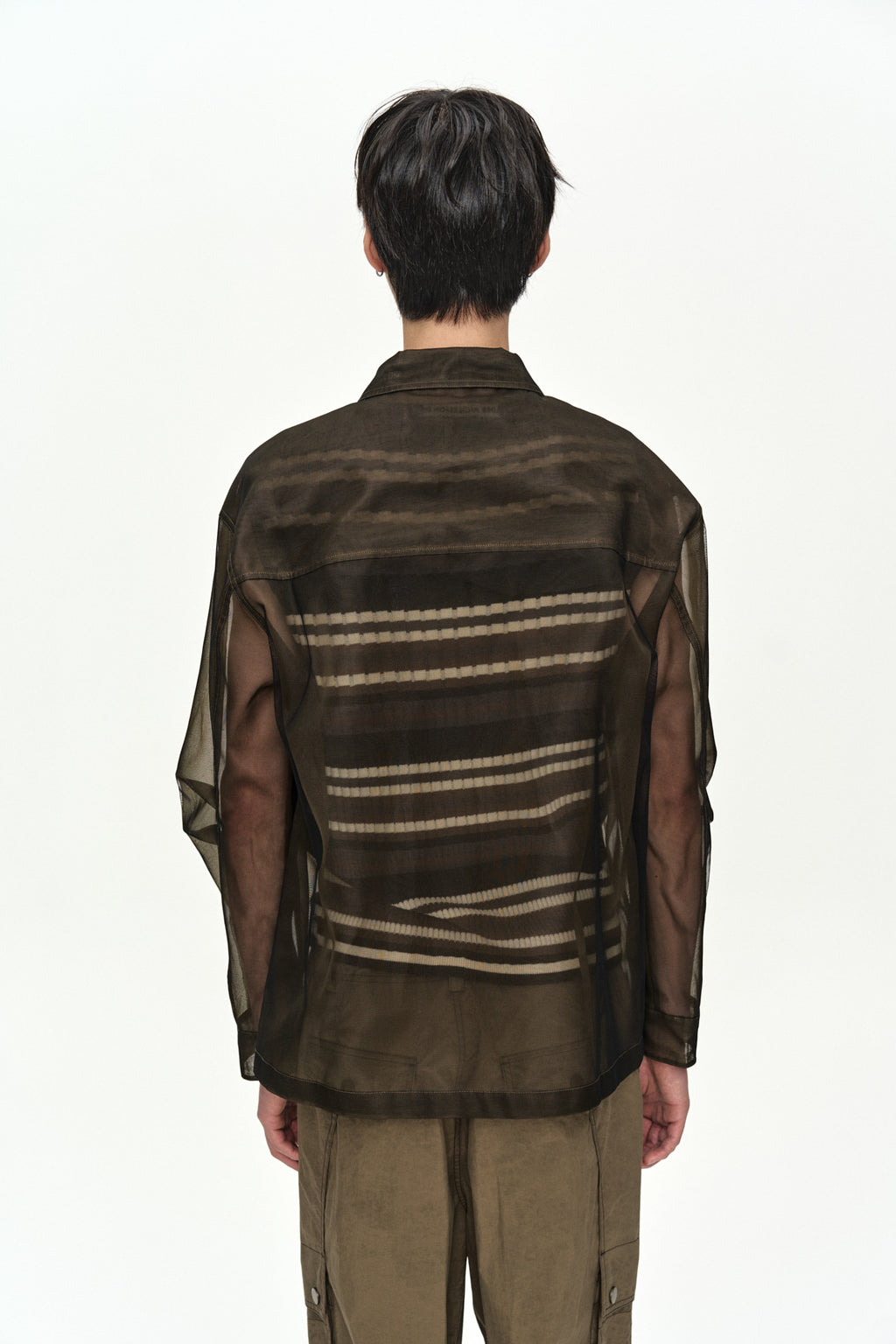 Andersson Bell - Karim Sheer Over Shirt (Brown) product image 7 | TRAB K-Fashion Australia