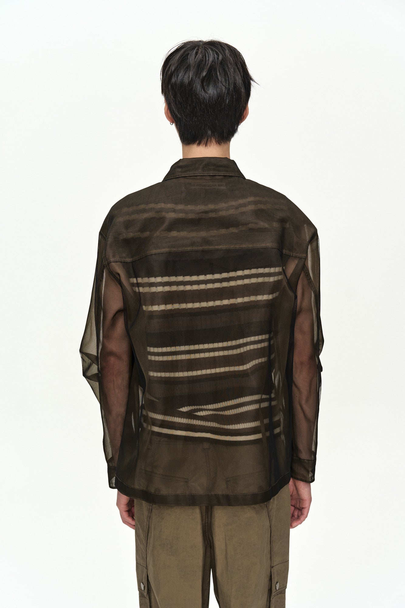 Andersson Bell - Karim Sheer Over Shirt (Brown) product image 7 | TRAB K-Fashion Australia