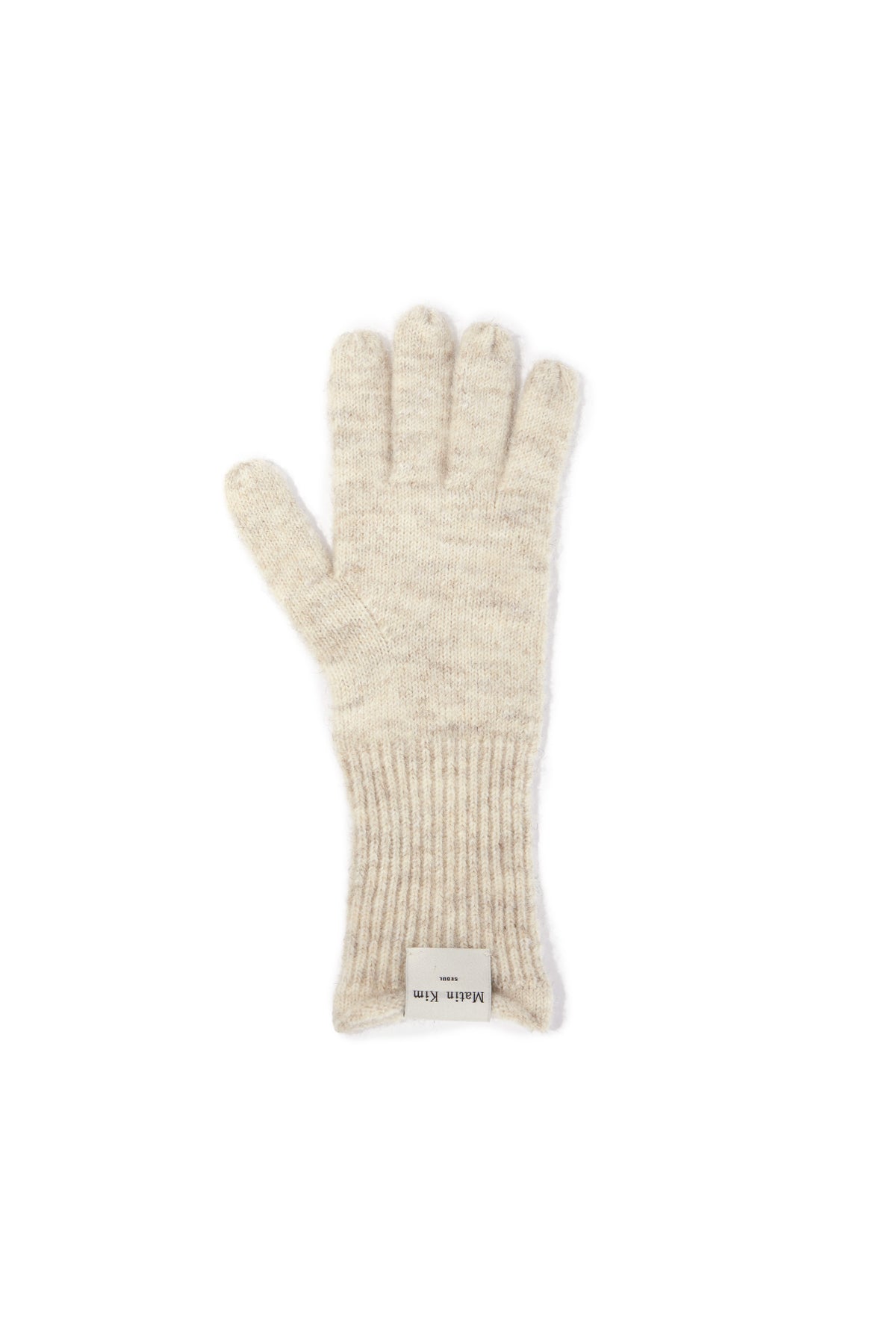 Matin Kim - Finger Hole Knit Gloves (Beige) product image 2 | TRAB K-Fashion Australia