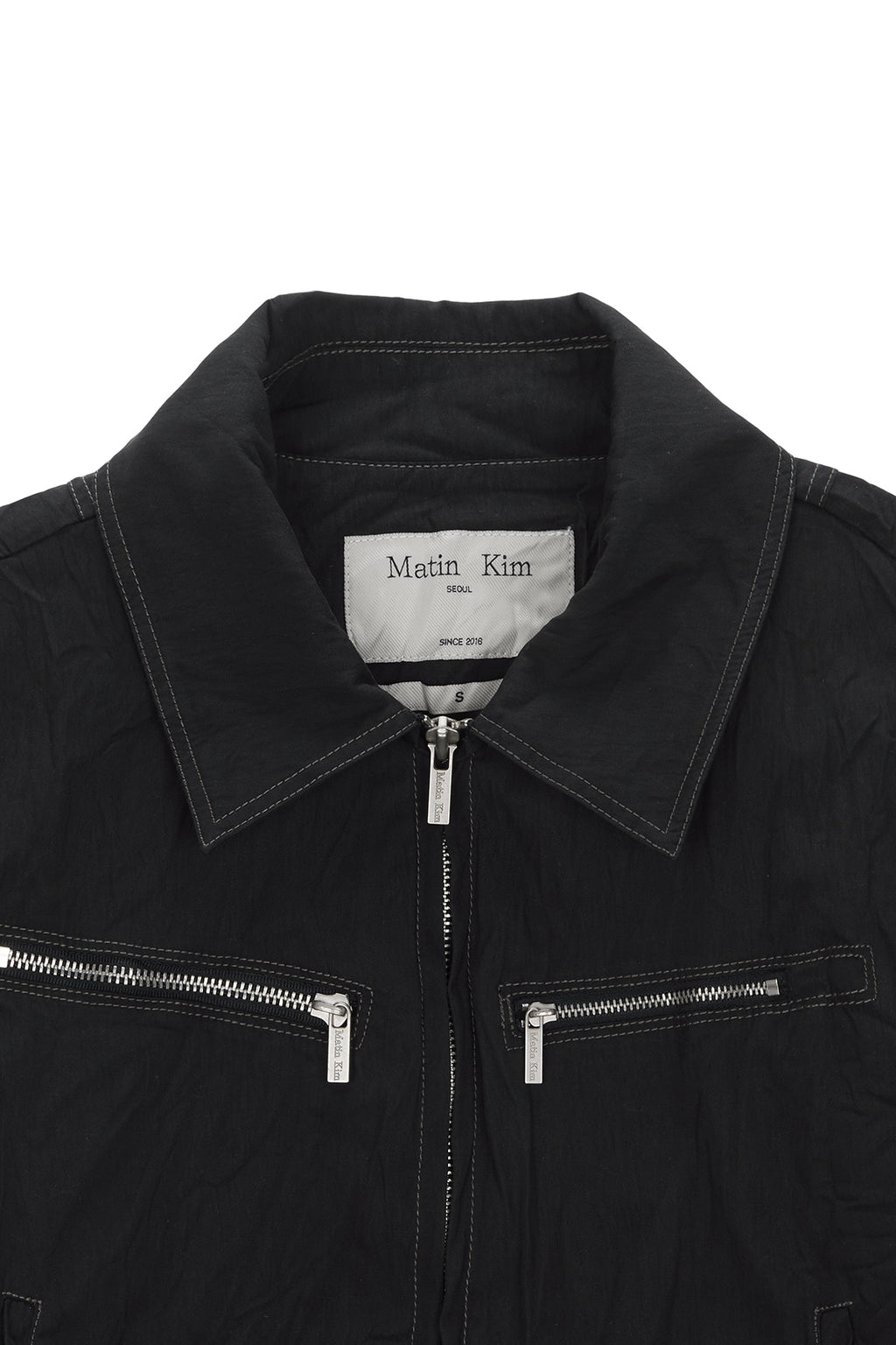 Matin Kim - Crinkle Crop Jumper (Charcoal) product image 3 | TRAB K-Fashion Australia