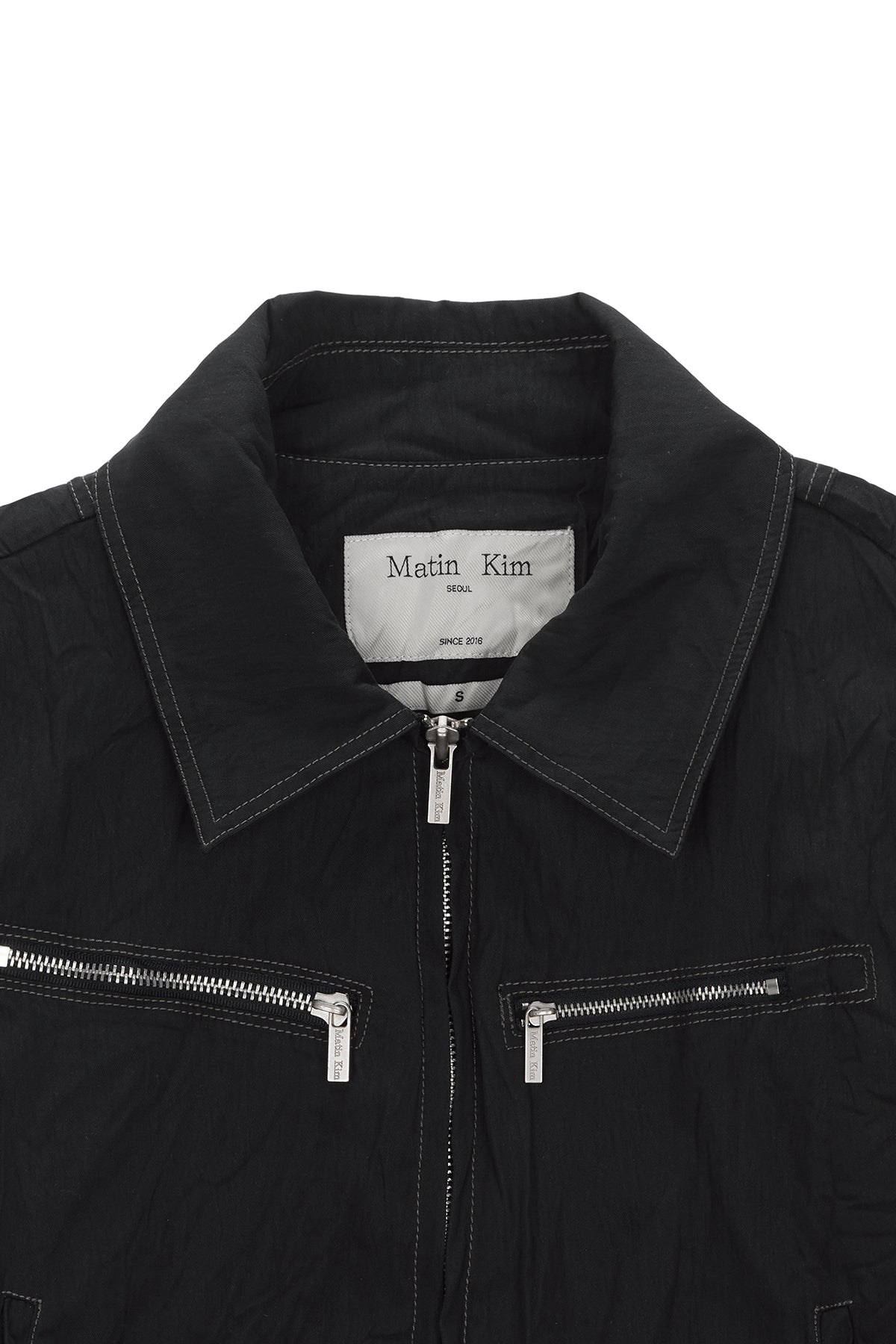 Matin Kim - Crinkle Crop Jumper (Charcoal) product image 3 | TRAB K-Fashion Australia