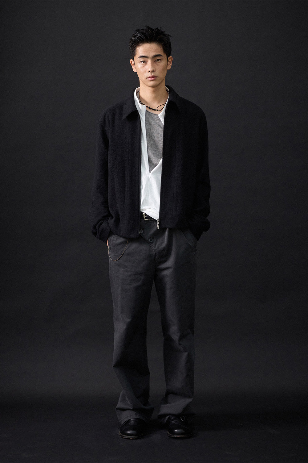 Hatchingroom - Drizzler Jacket Gauze Wool (Black) product image 14 | TRAB K-Fashion Australia