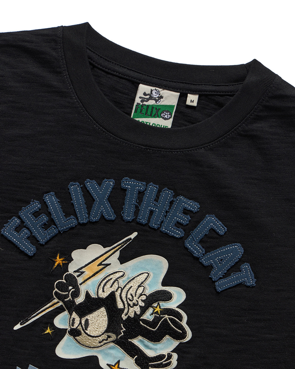 Eastlogue - Flying Lightning Felix Applique T-shirts (Black) product image 3 | TRAB K-Fashion Australia