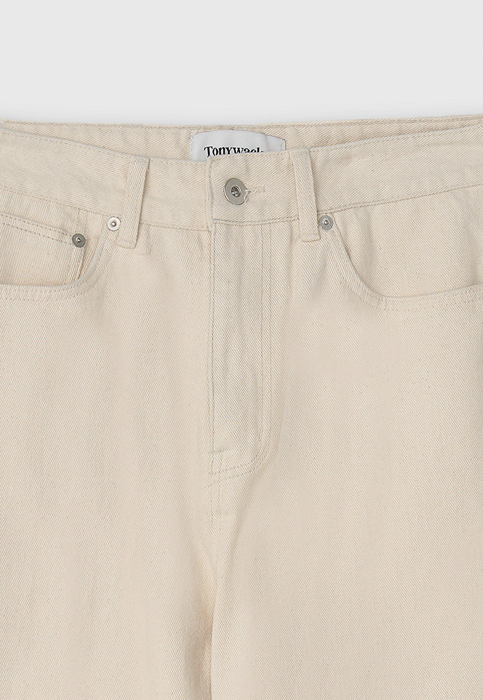Tonywack - Wide-Leg Denim Jeans (Ecru) product image 10 | TRAB K-Fashion Australia