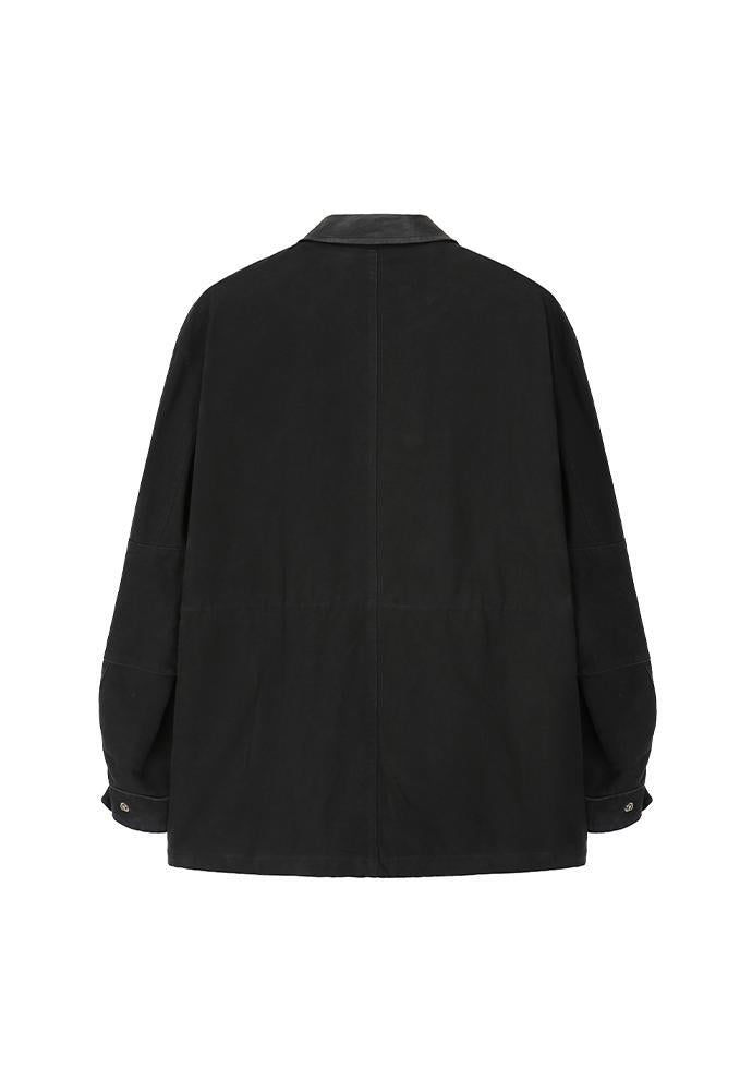 Art if acts - Leather Collar Garment Field Jacket (Faded Black) product image 10 | TRAB K-Fashion Australia
