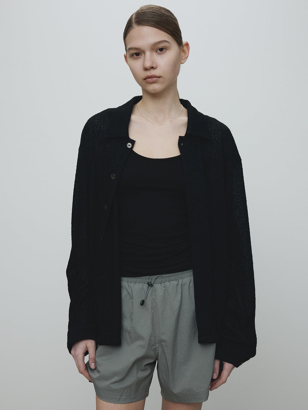 Tonywack - Drawstring Tech Shorts (Olive Grey) product image 5 | TRAB K-Fashion Australia