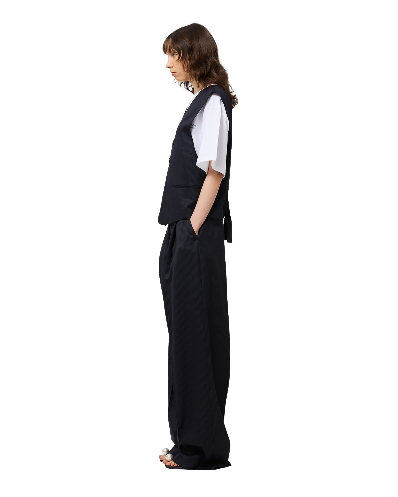 Kimhe Kim - Stripped Classic Vest (Navy) product image 4 | TRAB K-Fashion Australia
