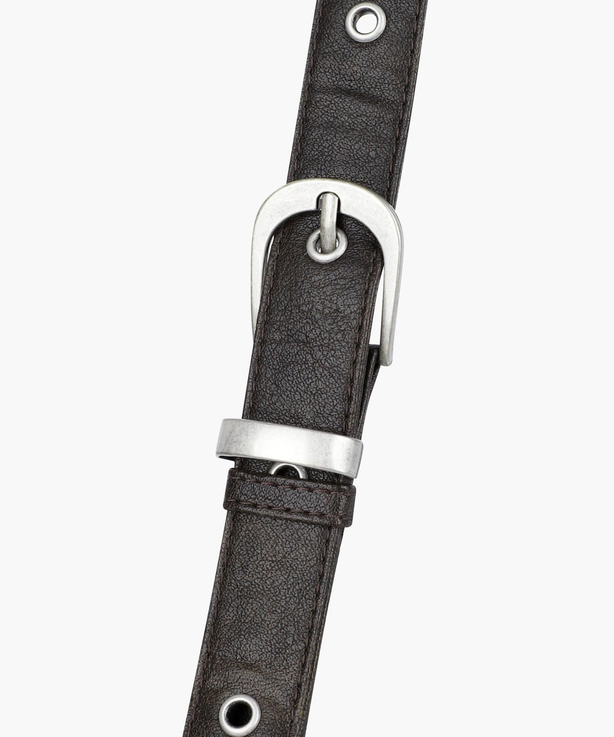 Marithe & Francois Girbaud - Classic Logo Zip Buckle Shoulder Bag (Brown) product image 5 | TRAB K-Fashion Australia
