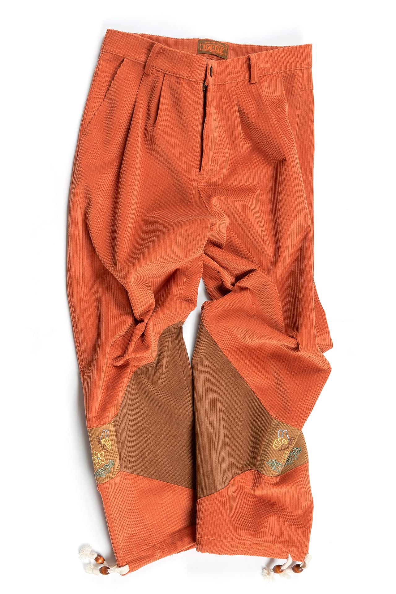 Ioedle - Story Flower Pillow Cap Corduroy Pants (Orange) product image 1 | TRAB K-Fashion Australia