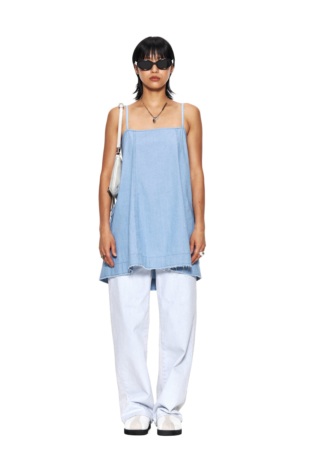 Matin Kim - Cargo Slip Mini Dress (Sky) product image 5 | TRAB K-Fashion Australia