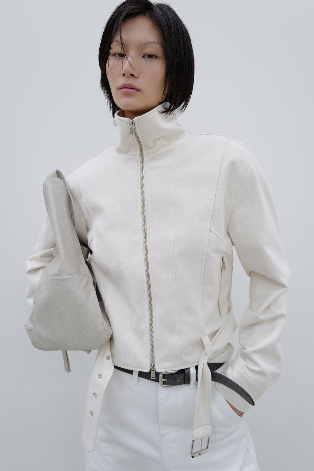 Deinet - Deinet Belted Cotton Jacket (Cream) product image 10 | TRAB K-Fashion Australia