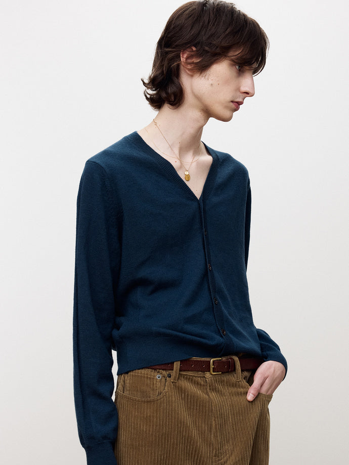 Tonywack - Super Fine Merino Wool Knit Cardigan (Dark Blue) product image 7 | TRAB K-Fashion Australia