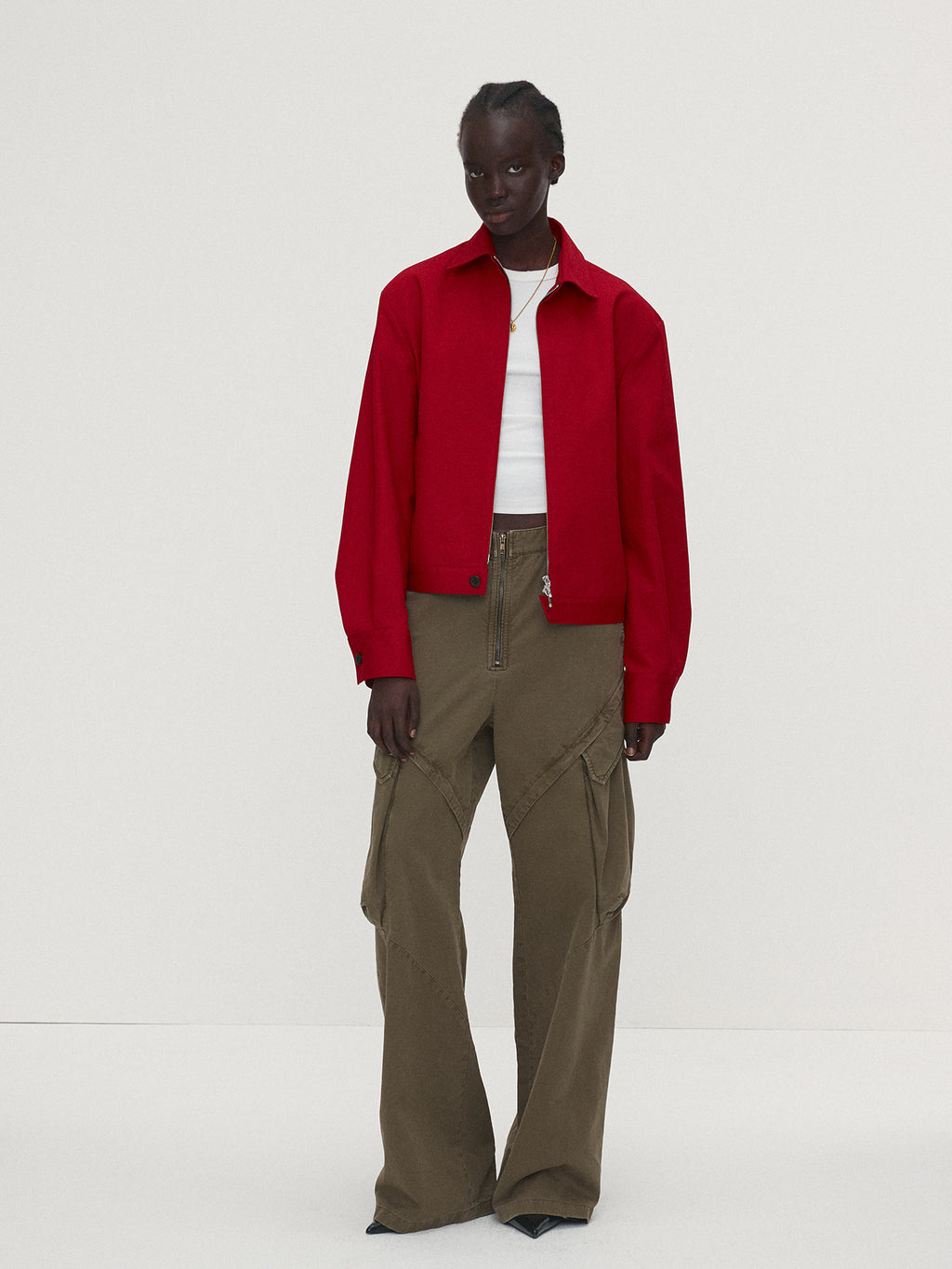 Tonywack - Garment-Dyed Gabardine Wide Cargo Pants (Olive) product image 3 | TRAB K-Fashion Australia