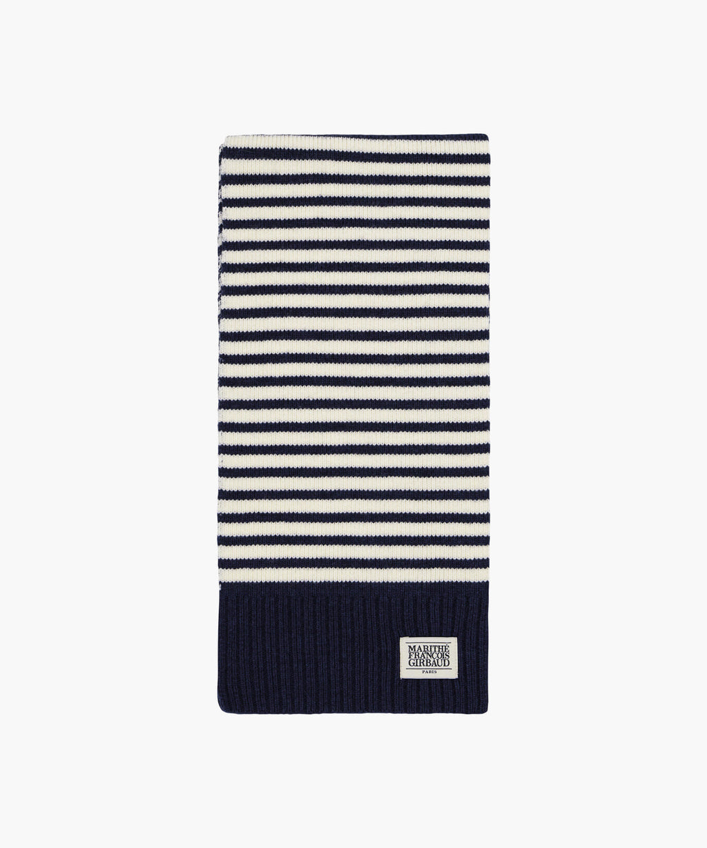 Marithe & Francois Girbaud - Classic Logo Knit Muffler (Navy) product image 2 | TRAB K-Fashion Australia