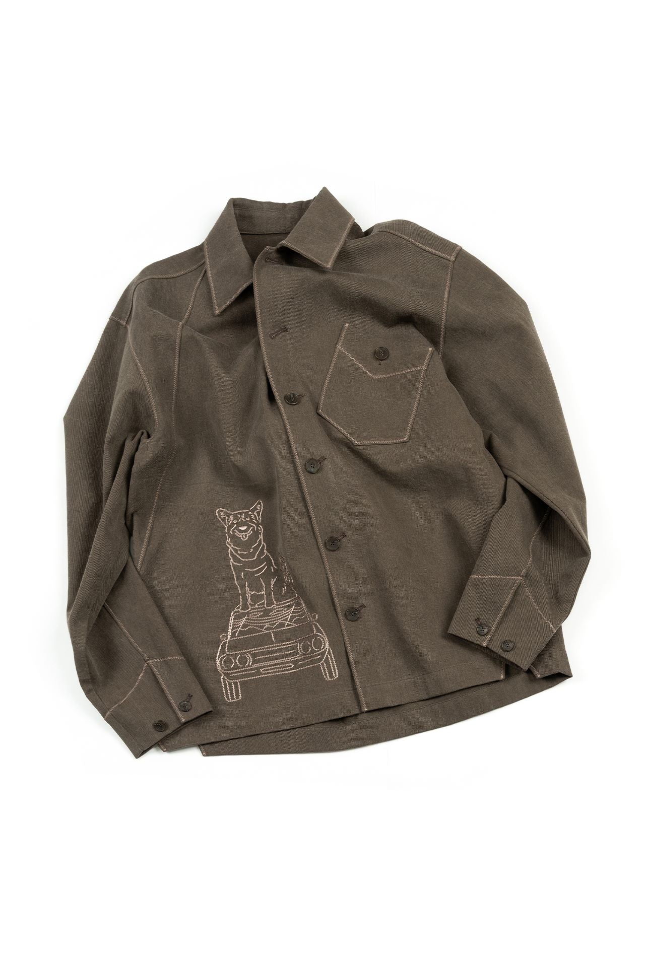 Ioedle - Diagonal Landscape Shirt (Brown) product image 1 | TRAB K-Fashion Australia