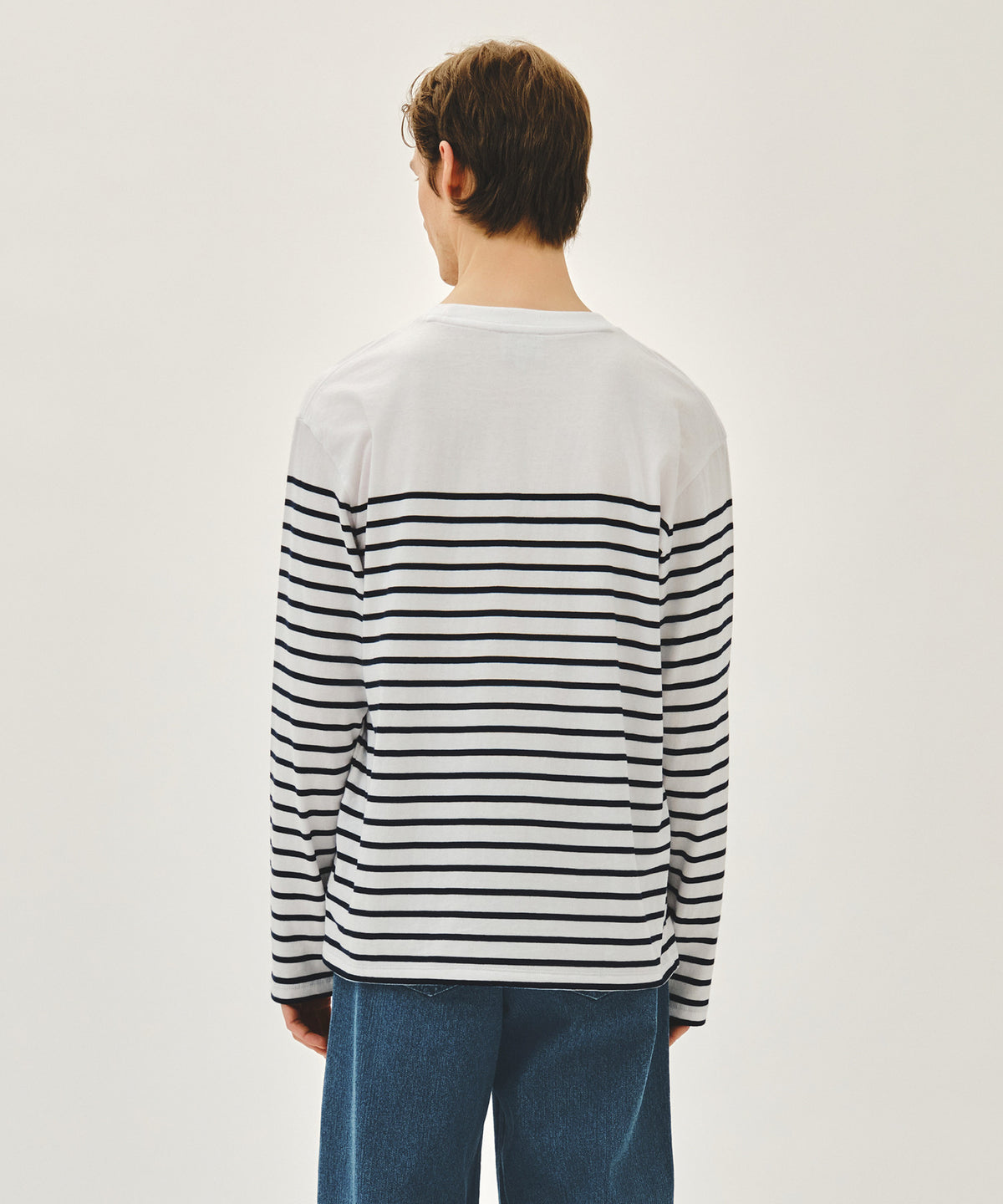 Marithe & Francois Girbaud - Block Stripe Long Sleeve Tee (Navy) product image 3 | TRAB K-Fashion Australia