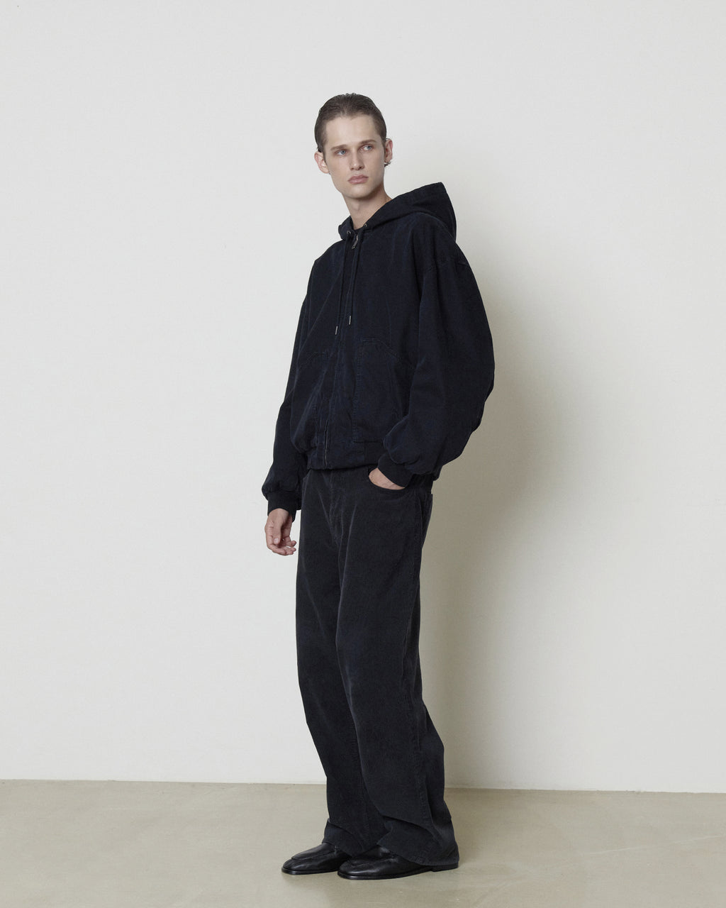 Brownyard - Washed Hooded Jumper (Black) product image 2 | TRAB K-Fashion Australia