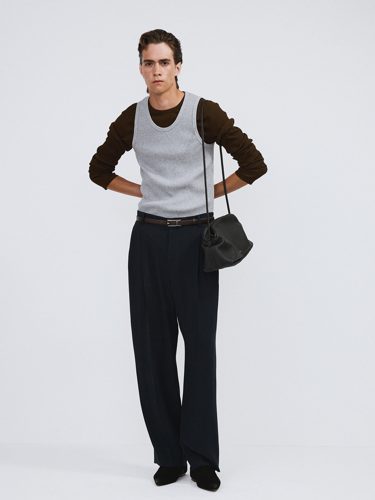 Recto - Fluid Tuck Detail Suit Pants (Dark Navy) product image 3 | TRAB K-Fashion Australia