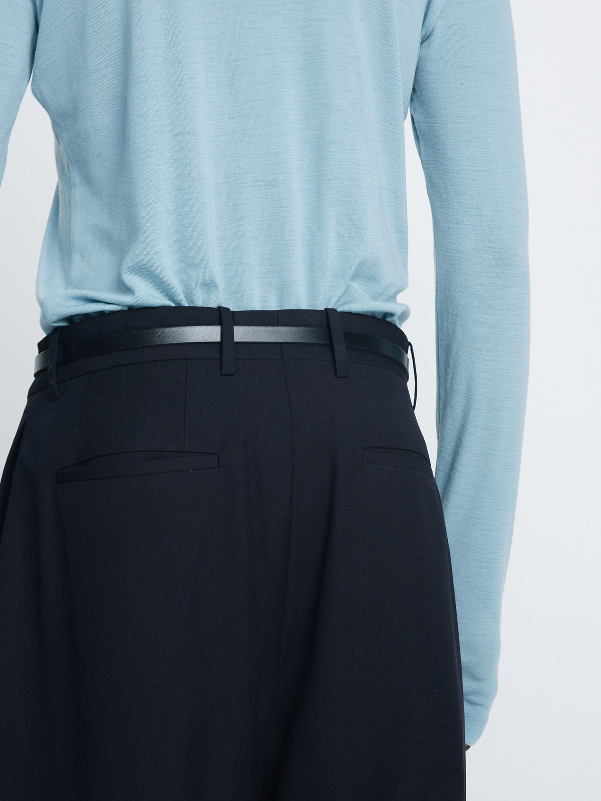 Tonywack - Cross Tuck Wide Trousers (Black) product image 8 | TRAB K-Fashion Australia