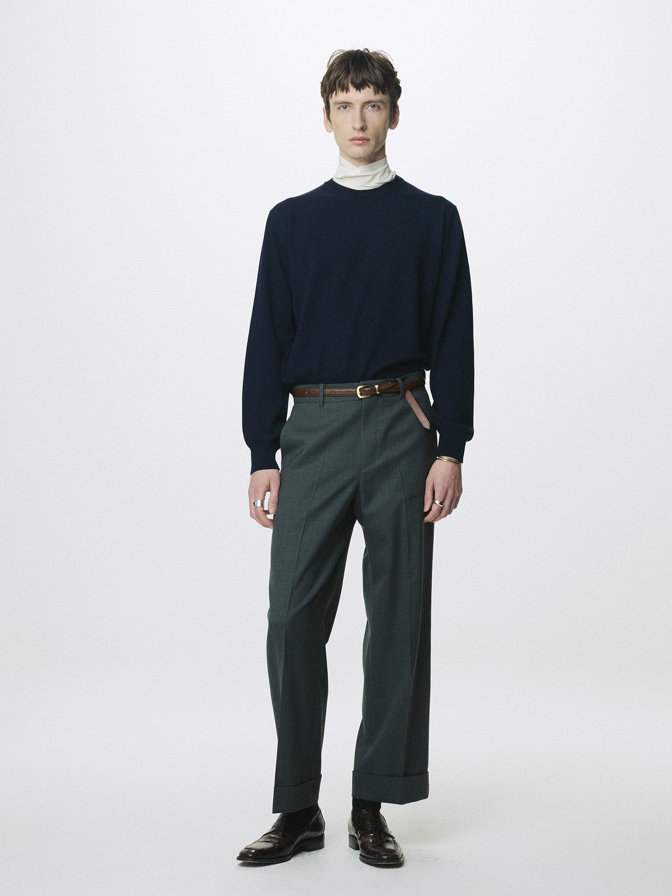Tonywack - Spring Wool Crew Neck Knit (Dark Navy) product image 2 | TRAB K-Fashion Australia
