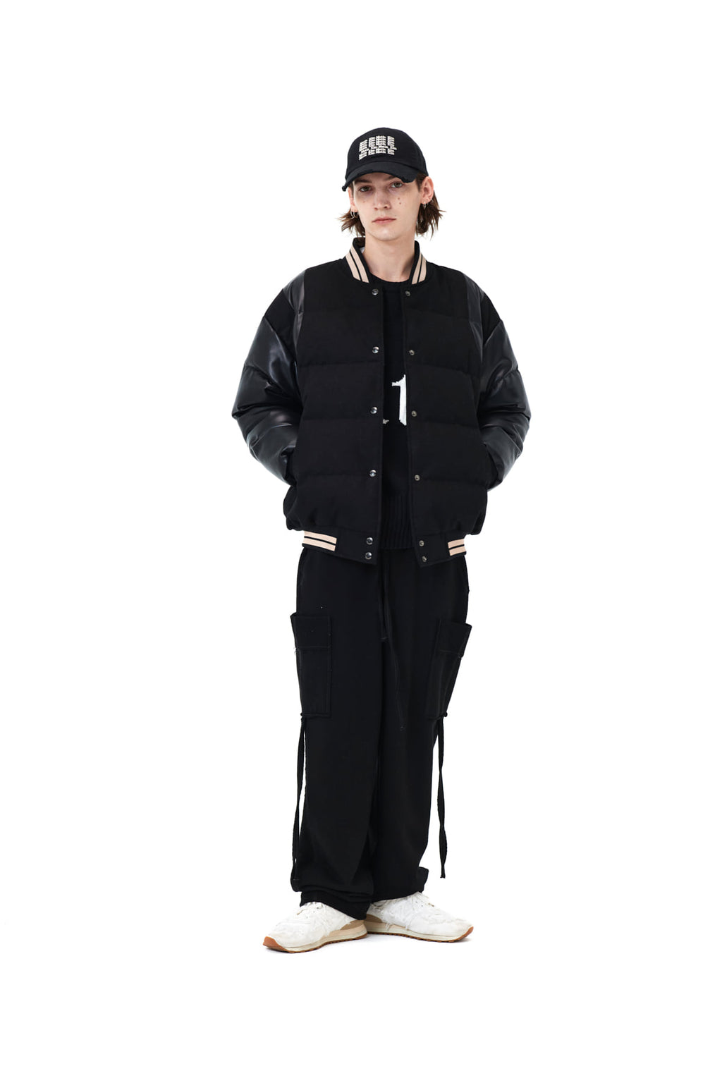 Matin Kim - Varsity Down Jacket (Black) product image 14 | TRAB K-Fashion Australia