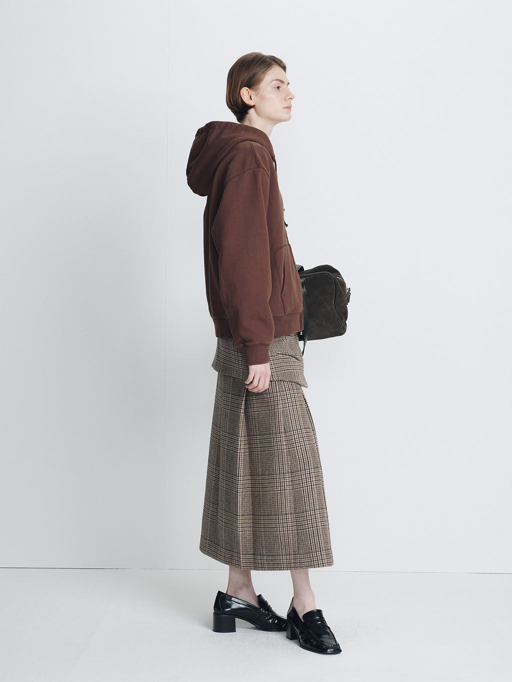 Tonywack - Garment Washed Zip-Up Hoodie (Faded Brown) product image 2 | TRAB K-Fashion Australia