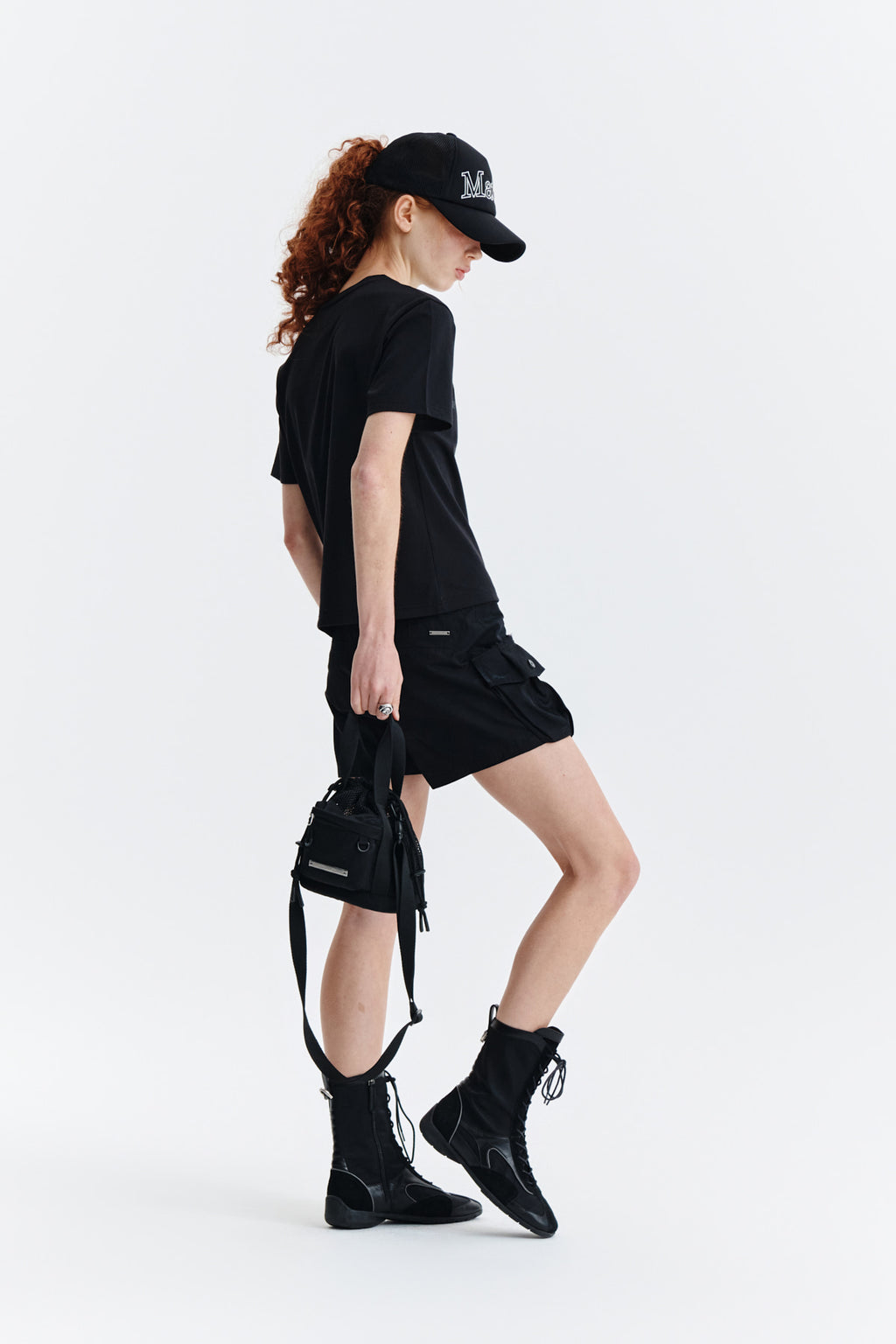 Matin Kim - Logo Point Lettering Graphic Top (Black) product image 7 | TRAB K-Fashion Australia