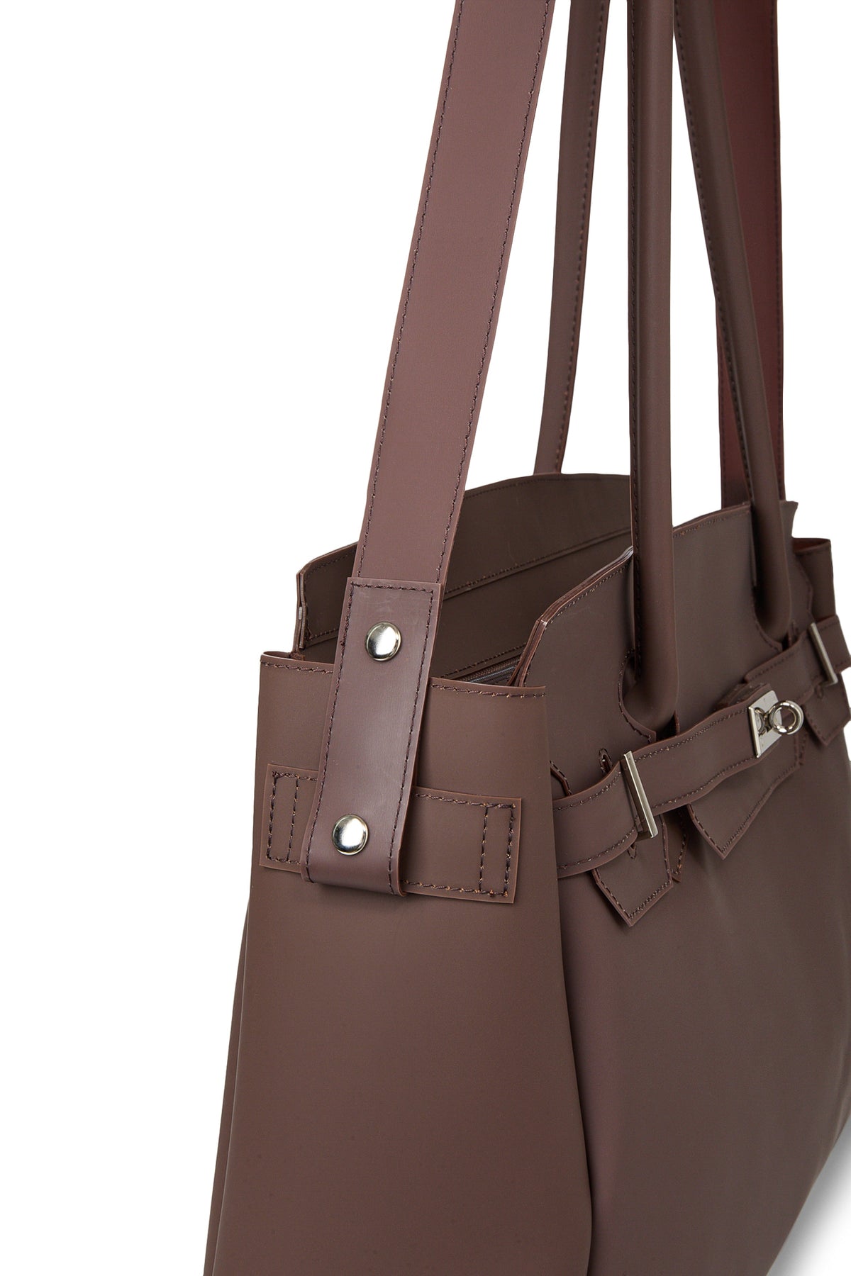 Deinet - [free Card Wallet] Jelly Two-Way Big Bag (Brown) product image 8 | TRAB K-Fashion Australia