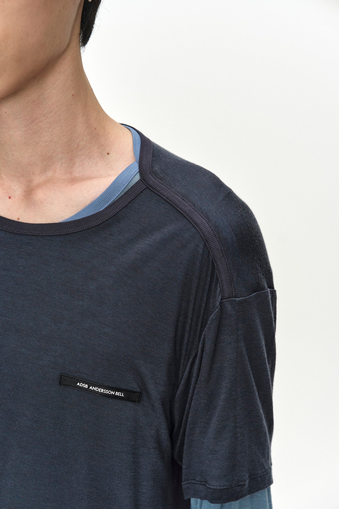 Andersson Bell - Brad Layered T-Shirt (Slate Blue/Asphalte) product image 7 | TRAB K-Fashion Australia