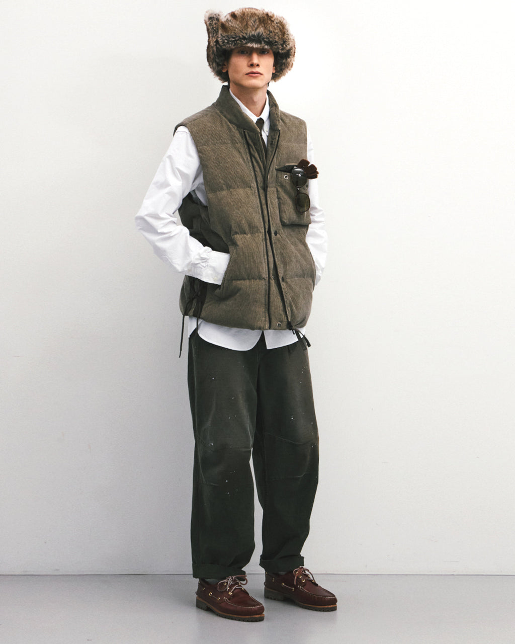 Eastlogue - Flak Puffer Down Vest (Sand Corduroy) product image 8 | TRAB K-Fashion Australia
