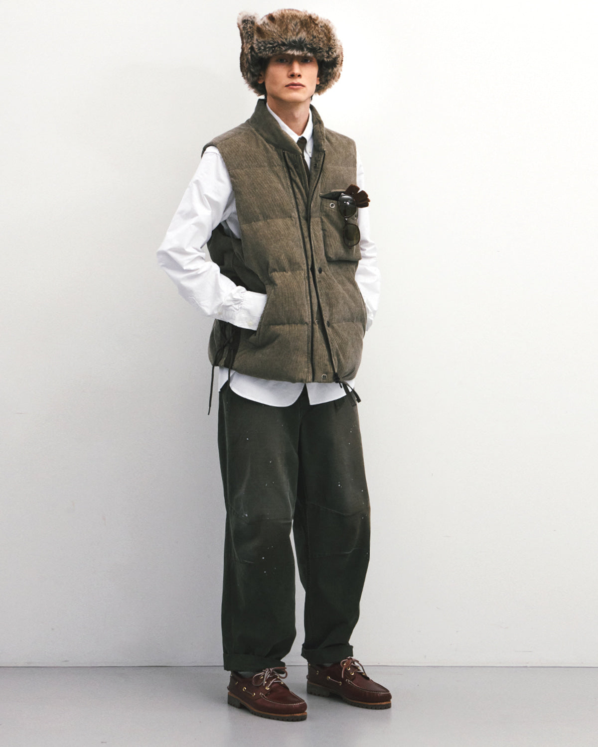 Eastlogue - Flak Puffer Down Vest (Sand Corduroy) product image 8 | TRAB K-Fashion Australia