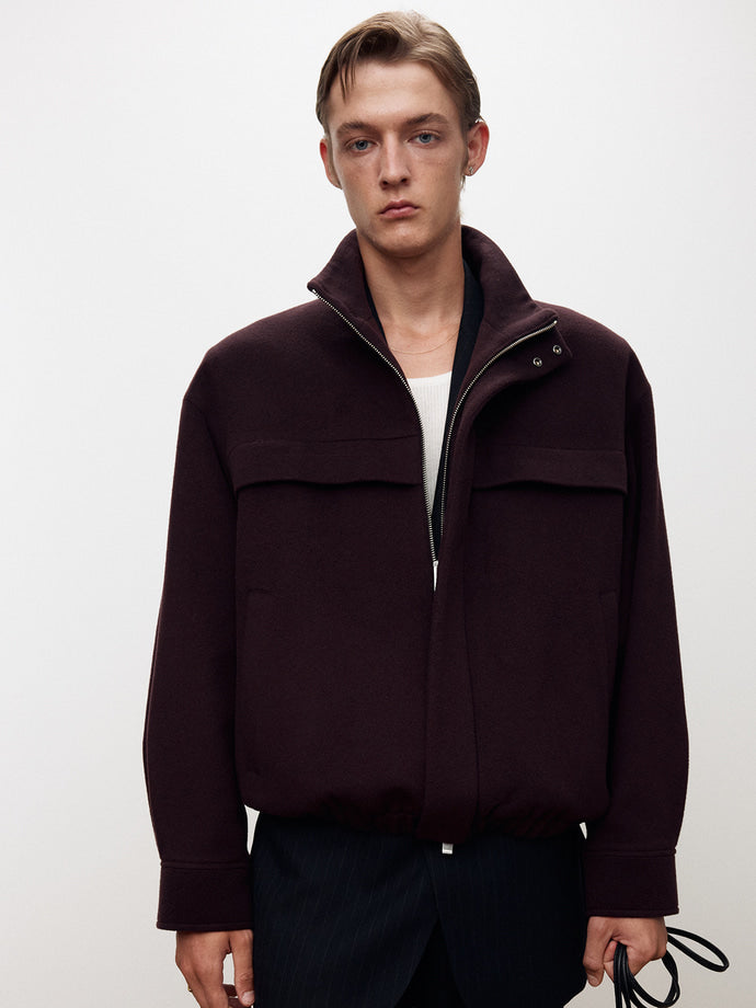 Tonywack - Wool And Cashmere Utility Blouson (Burgundy) product image 8 | TRAB K-Fashion Australia