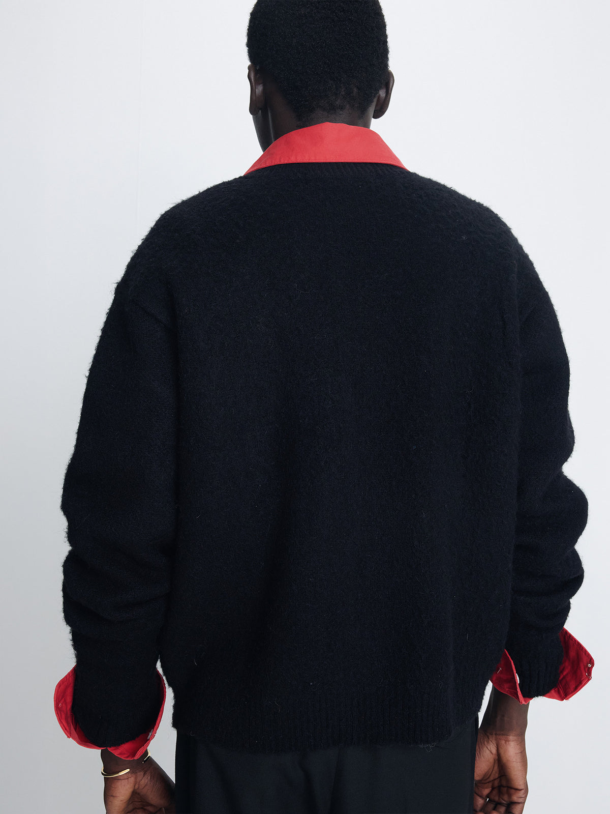 Tonywack - Brushed Argyle Cardigan (Black) product image 6 | TRAB K-Fashion Australia