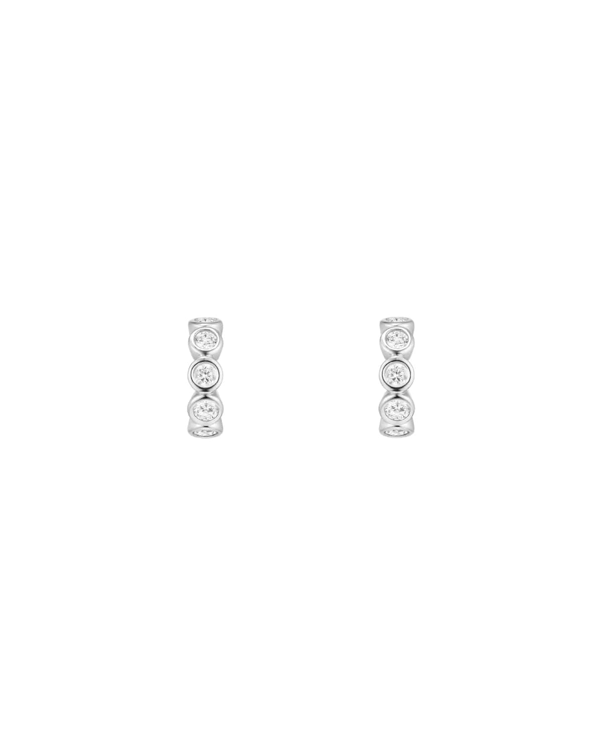 Numbering - Bezel Set Hoop Earrings #3302 product image 5 | TRAB K-Fashion Australia