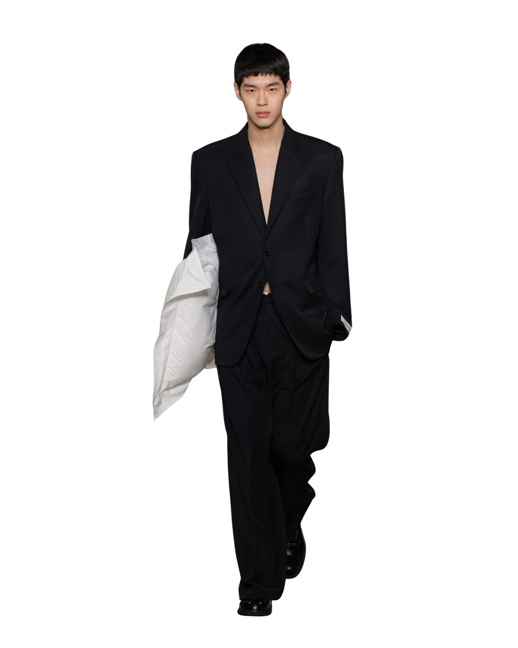 Kimhe Kim - Pleated Trousers (Dark Navy) product image 1 | TRAB K-Fashion Australia