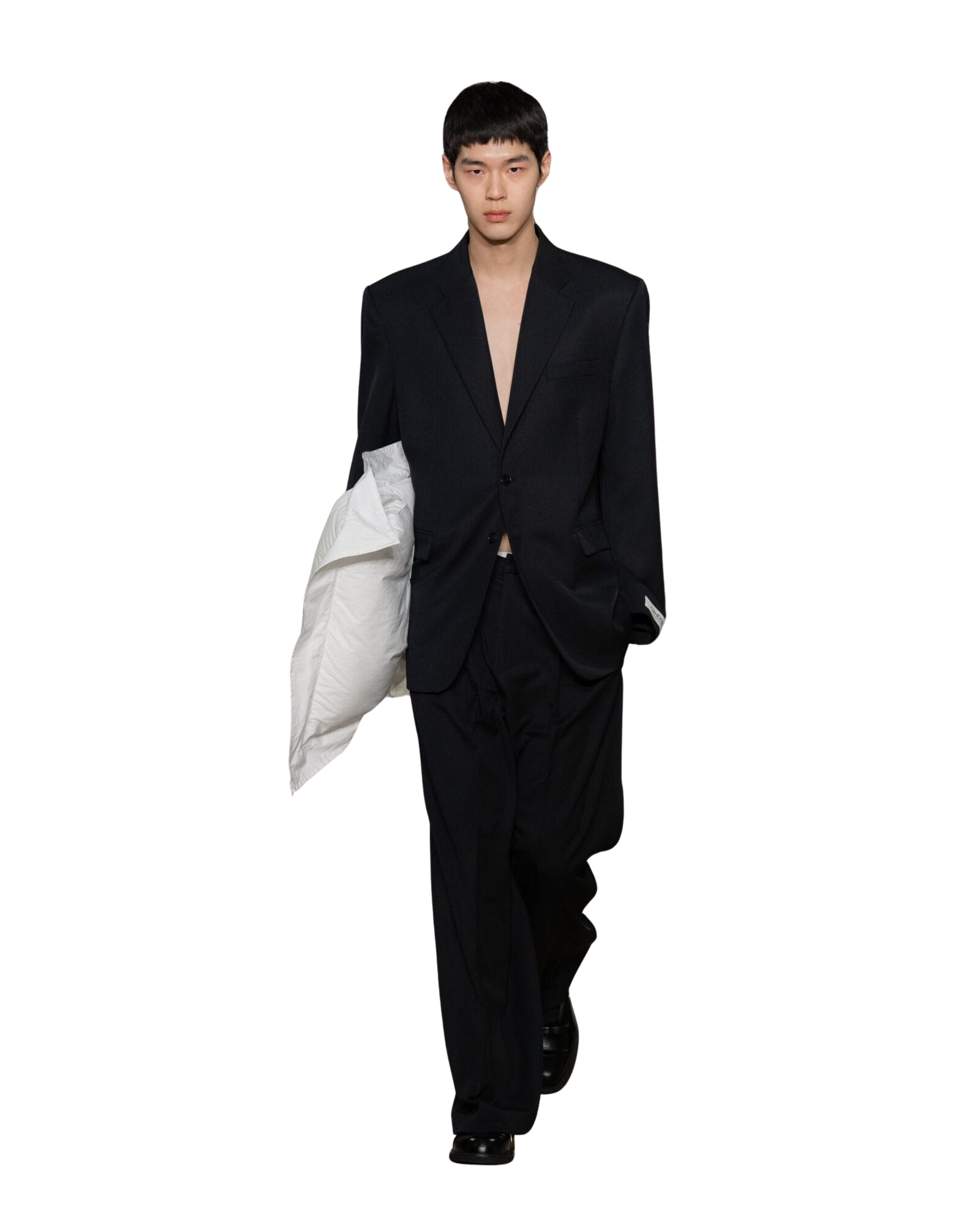 Kimhe Kim - Pleated Trousers (Dark Navy) product image 1 | TRAB K-Fashion Australia