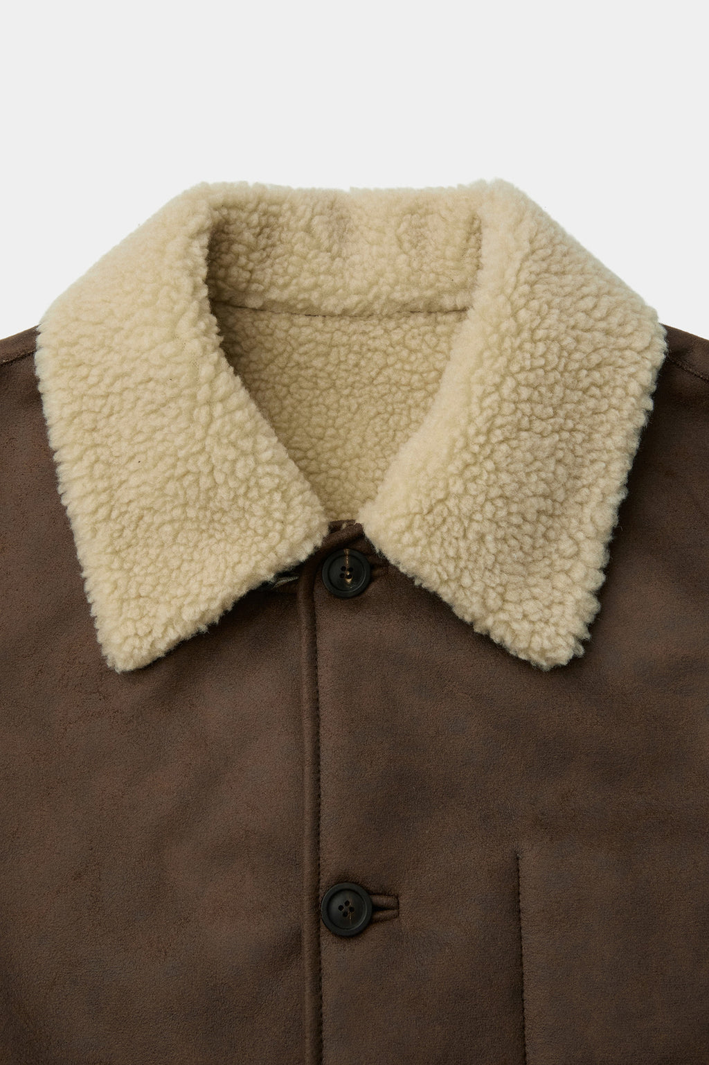 Coor - Linking Binding Fake Shearling Half Coat (Brown) product image 5 | TRAB K-Fashion Australia