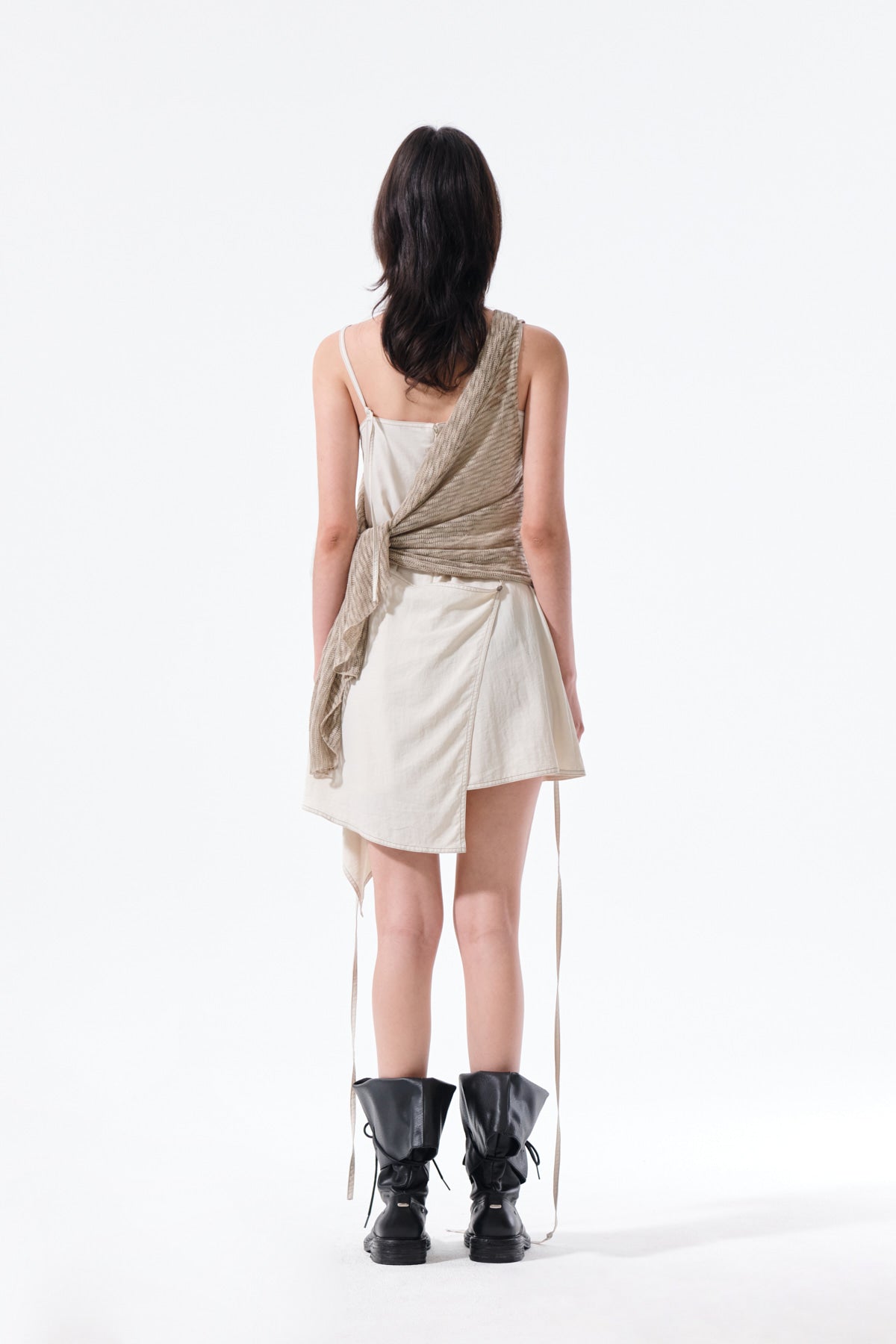 Matin Kim - Transformable Cover Up Scarf (Khaki) product image 9 | TRAB K-Fashion Australia