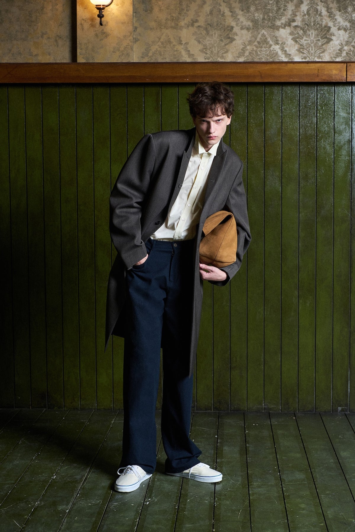 STU - Slanted 3 Button Wool Single Coat (Grey) product image 6 | TRAB K-Fashion Australia