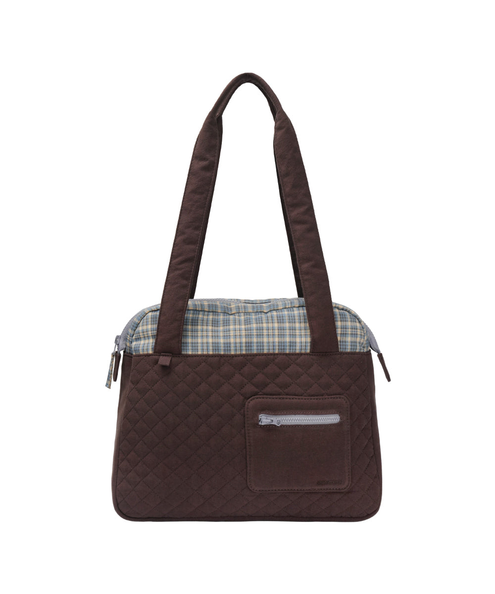 Coyseio - Check Quilted Tote Bag (Brown) product image 10 | TRAB K-Fashion Australia