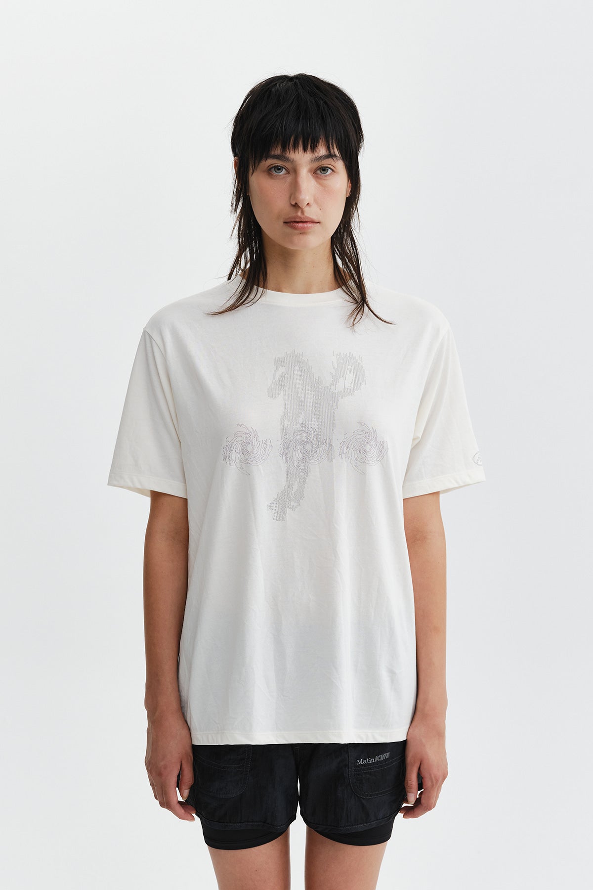 Matin Kim - Matin Pace Sprint Graffiti Top (Ivory) product image 7 | TRAB K-Fashion Australia