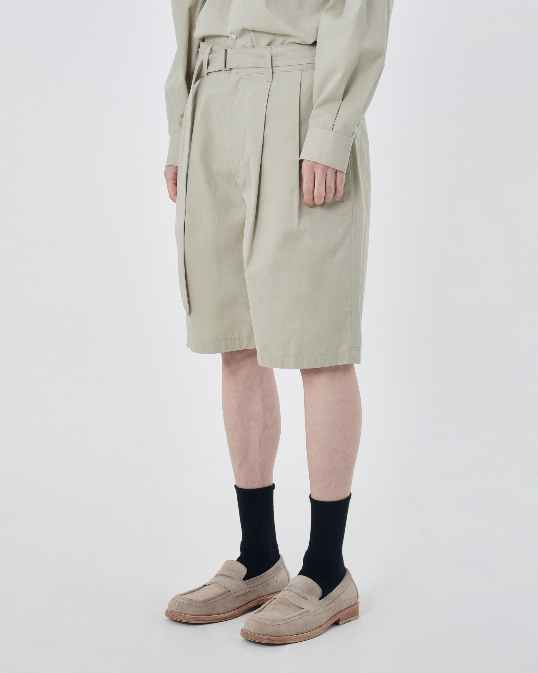 Brownyard - Belted Half Pants (Light Beige) product image 6 | TRAB K-Fashion Australia