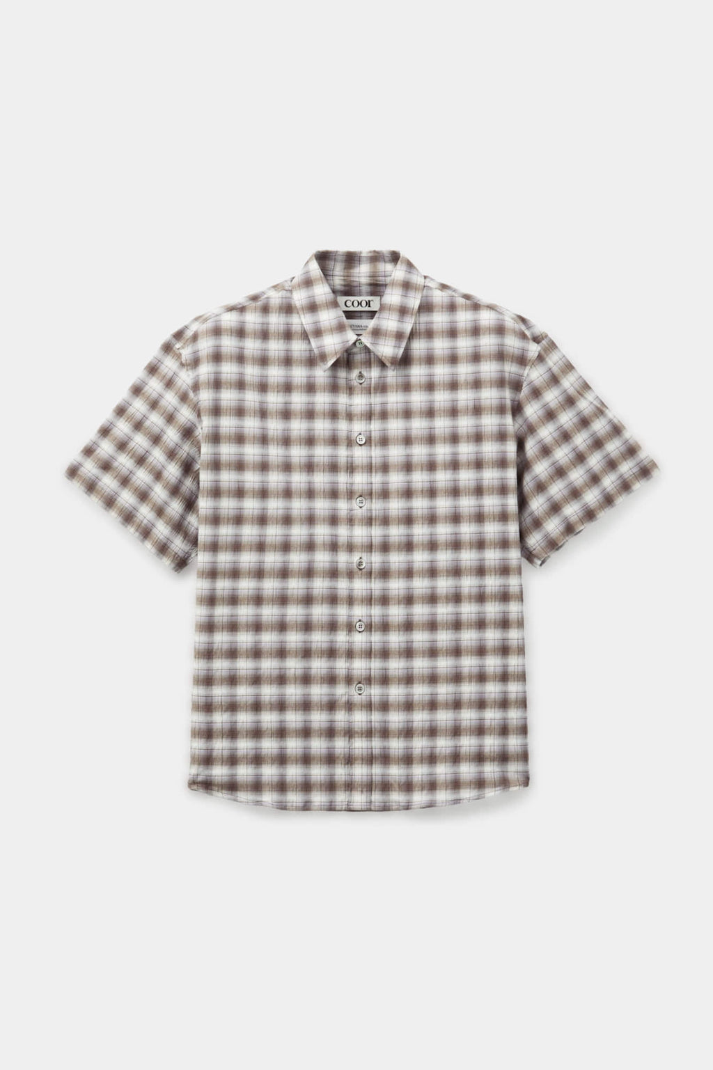 Coor - Ombre Creased Check Half Shirt (Light Purple) product image 1 | TRAB K-Fashion Australia