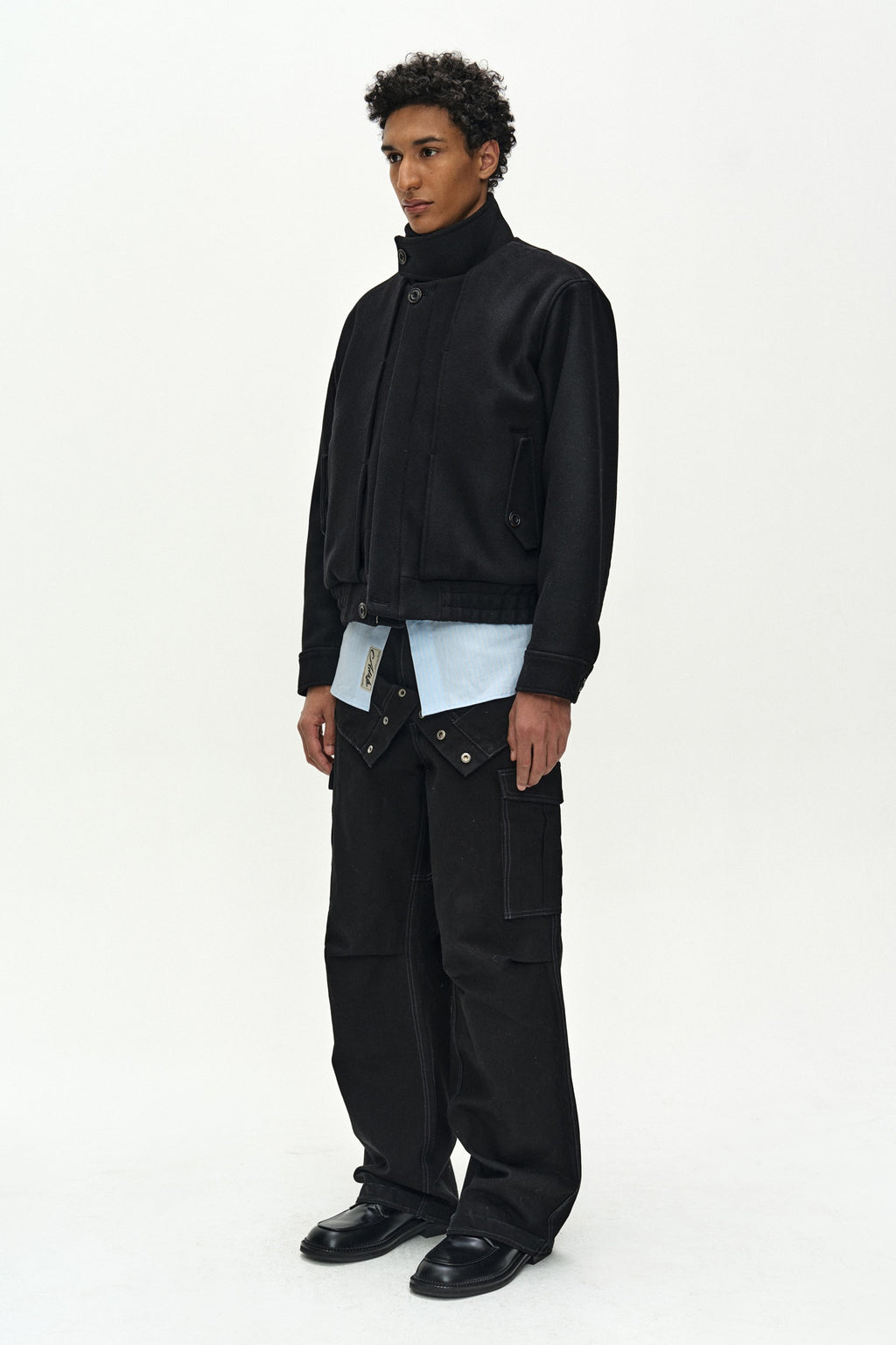 Andersson Bell - Linus Harrington Wool Jacket (black) (Black) product image 3 | TRAB K-Fashion Australia