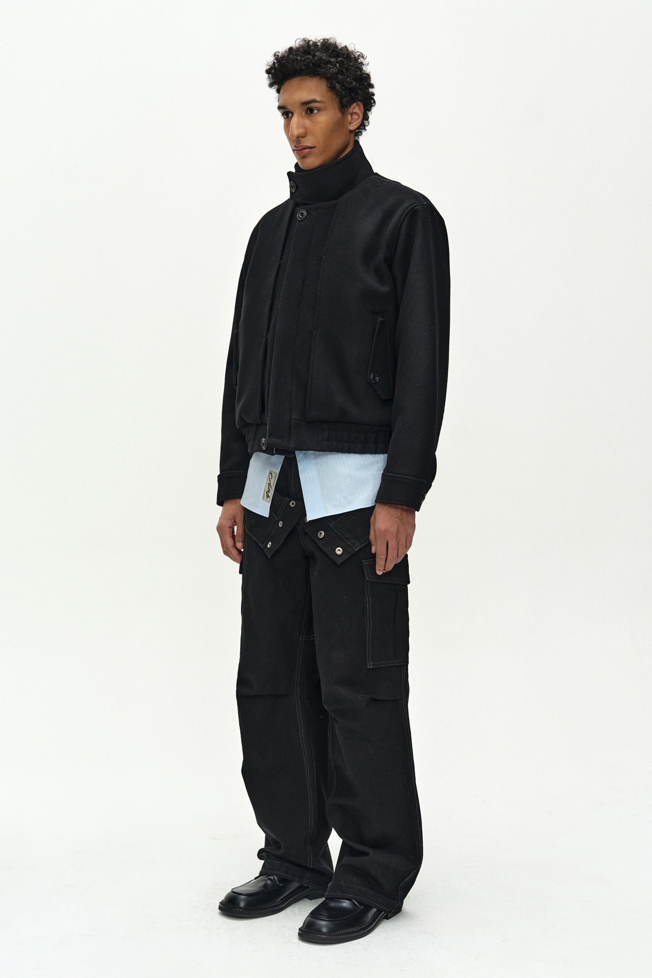Andersson Bell - Linus Harrington Wool Jacket (black) (Black) product image 3 | TRAB K-Fashion Australia