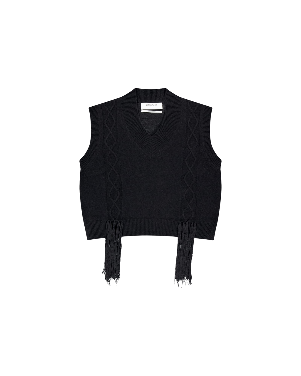 Kimhe Kim - Fringed Knit Vest (Black) product image 20 | TRAB K-Fashion Australia