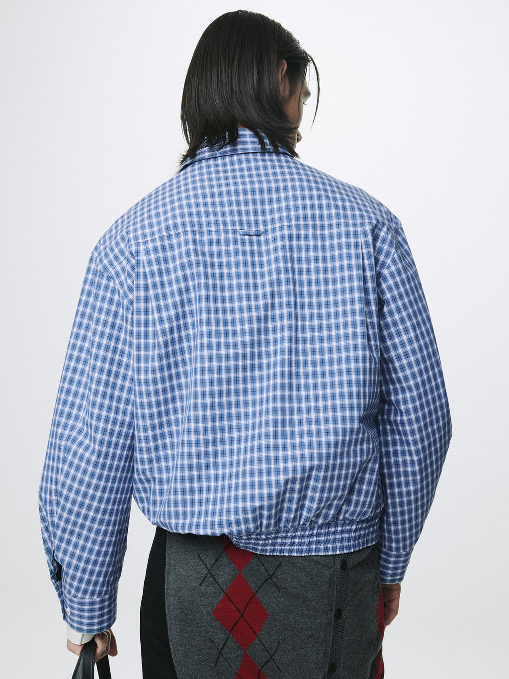 Tonywack - Checked Cotton Button-Down Blouson (Blue) product image 7 | TRAB K-Fashion Australia