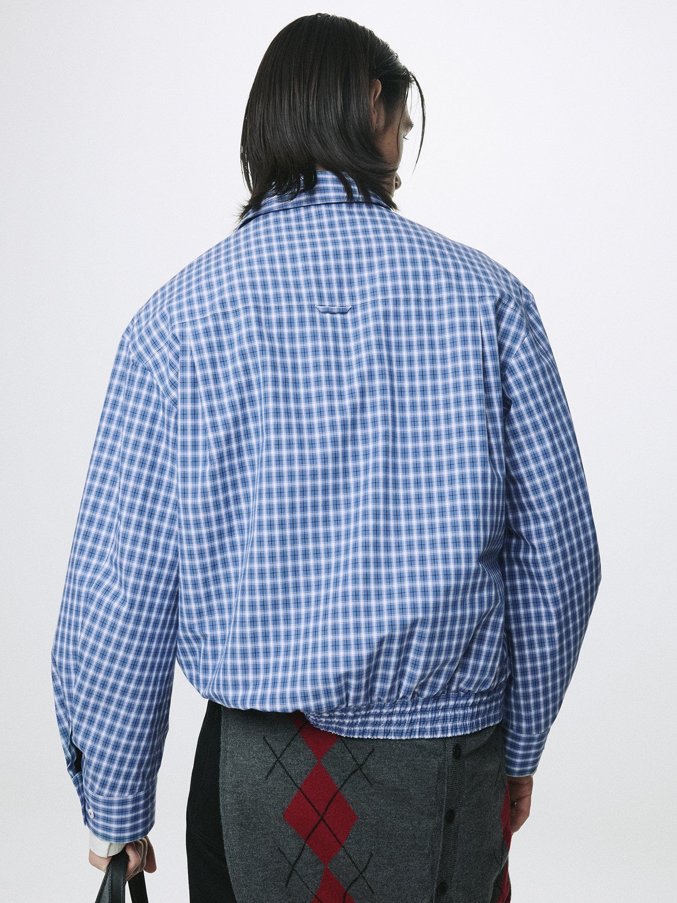 Tonywack - Checked Cotton Button-Down Blouson (Blue) product image 7 | TRAB K-Fashion Australia